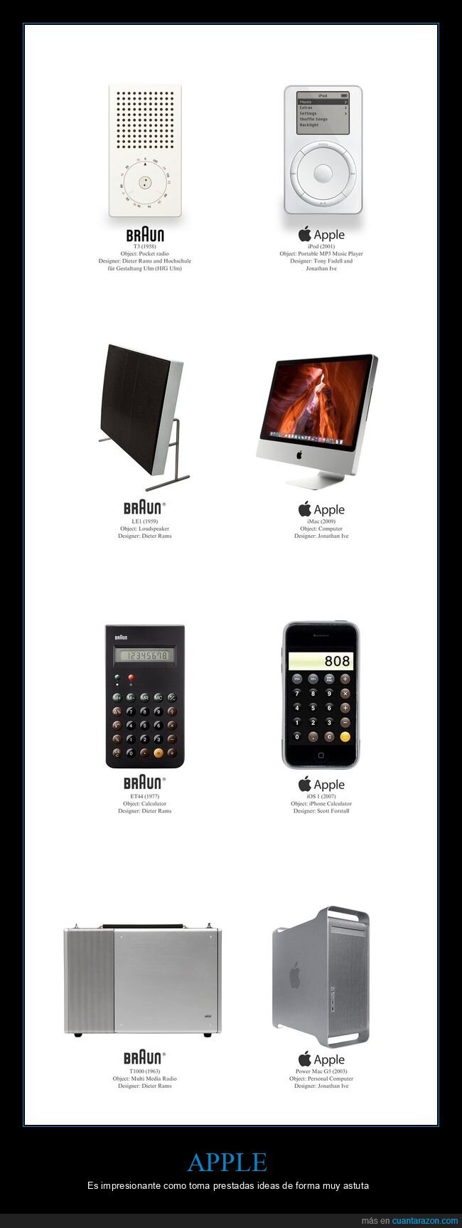Apple,Braun,dise&ntilde;o,inspiraci&oacute;n,plagio