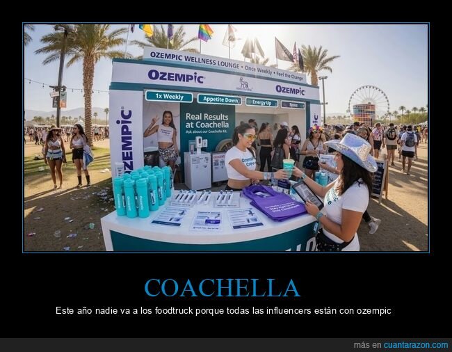 ozempic,coachella,festival,dieta,marketing