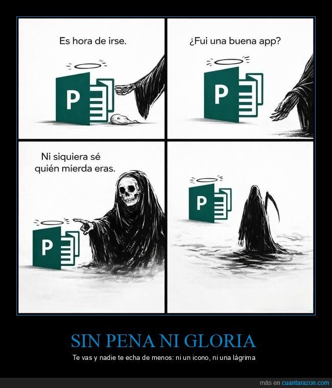 PowerPoint,muerte,obsolescencia,tecnolog&iacute;a,desinstalaci&oacute;n