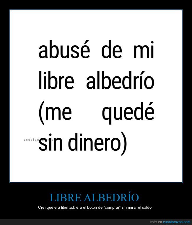 albedr&iacute;o,dinero,compras,saldo,decisiones