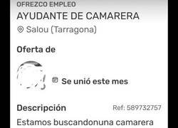 Enlace a “No hay camareros” dice el que ofrece 10 horas y un día libre