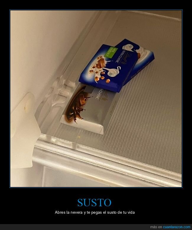 nevera,chocolate,susto,dise&ntilde;o,jumpscare