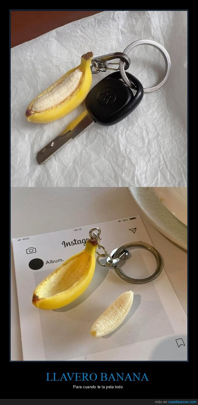 banana,llavero,fallo,absurdo,desmontable