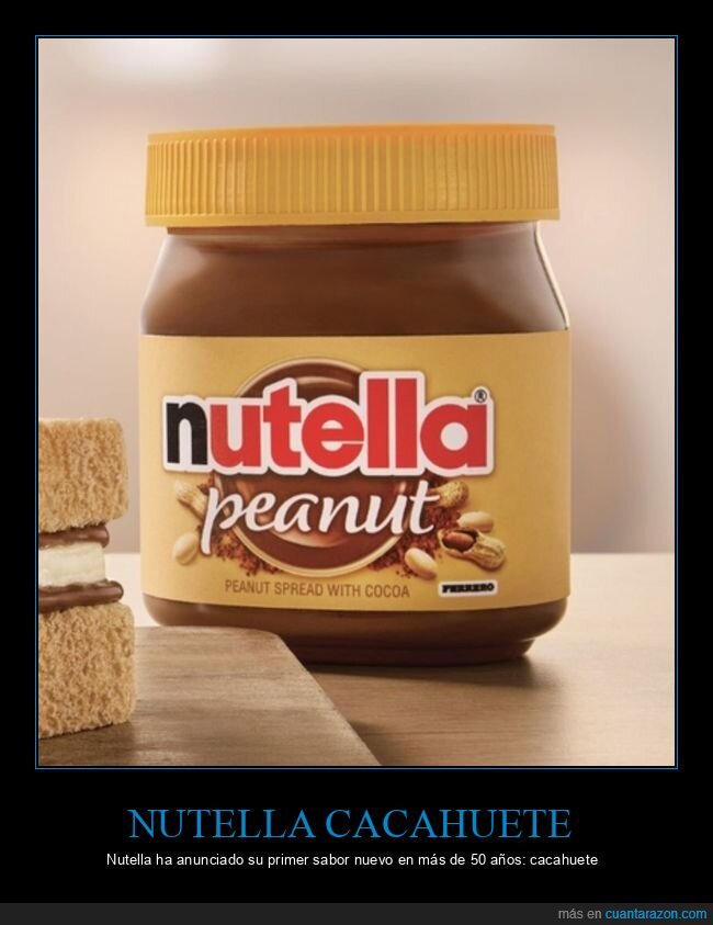 Nutella,cacahuete,novedad,marketing,crema