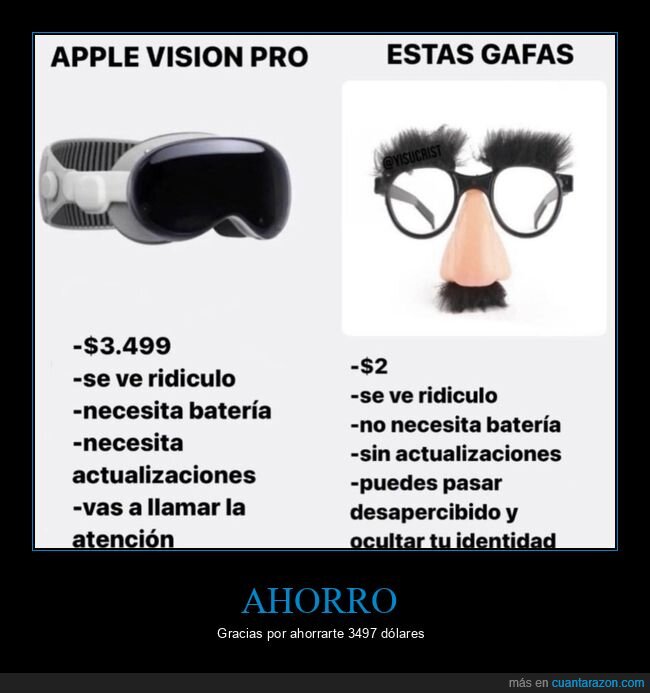 gafas,Apple vision,precio,disfraz,comparaci&oacute;n