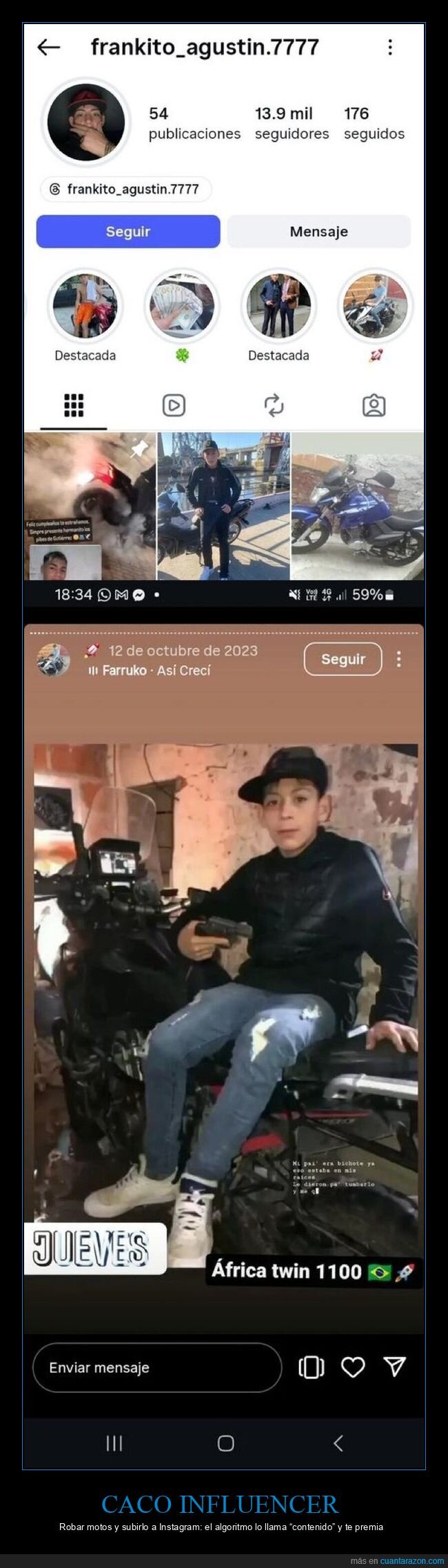 motos,robos,instagram,ladrones,algoritmo