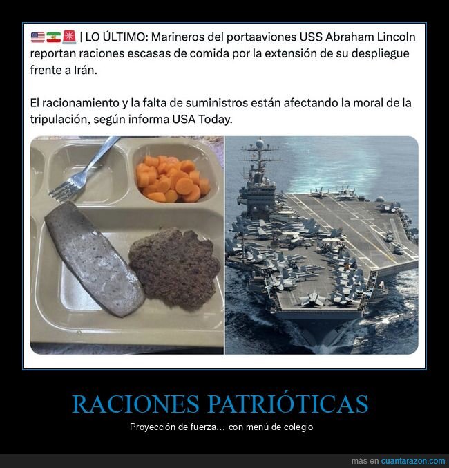 portaviones,racionamiento,marineros,log&iacute;stica,rancho