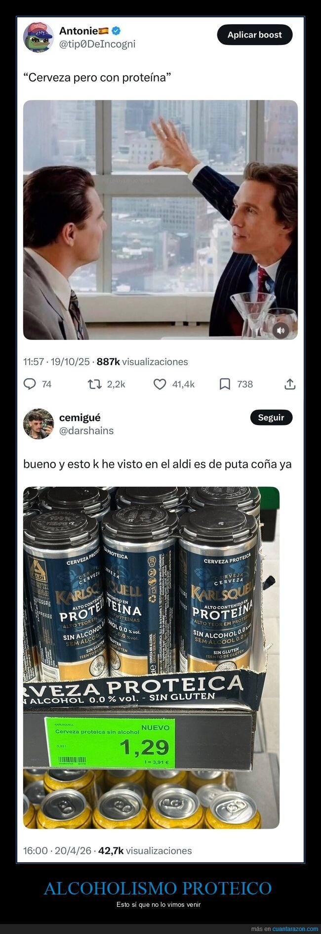 cerveza,prote&iacute;na,aldi,gimnasio,excusa