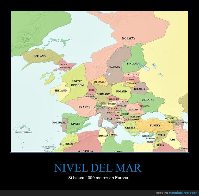 Europa,mapa,mar,geograf&iacute;a,fronteras