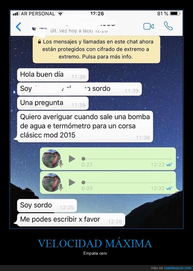 whatsapp,audios,sordera,chat,malentendido