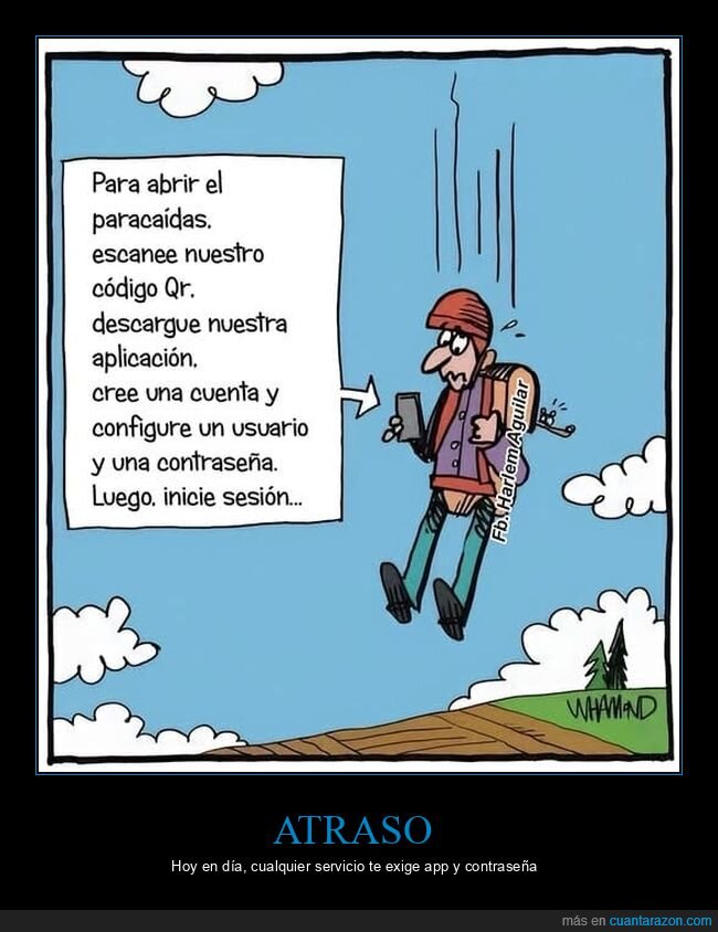 paraca&iacute;das,app,qr,contrase&ntilde;a,burocracia