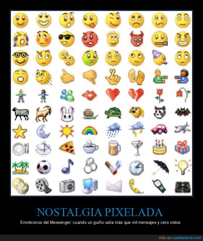 Messenger,emoticonos,nostalgia,internet,pixeles