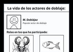 Enlace a Cosas de ser actor de doblaje: un día demonio, al siguiente pez feliz