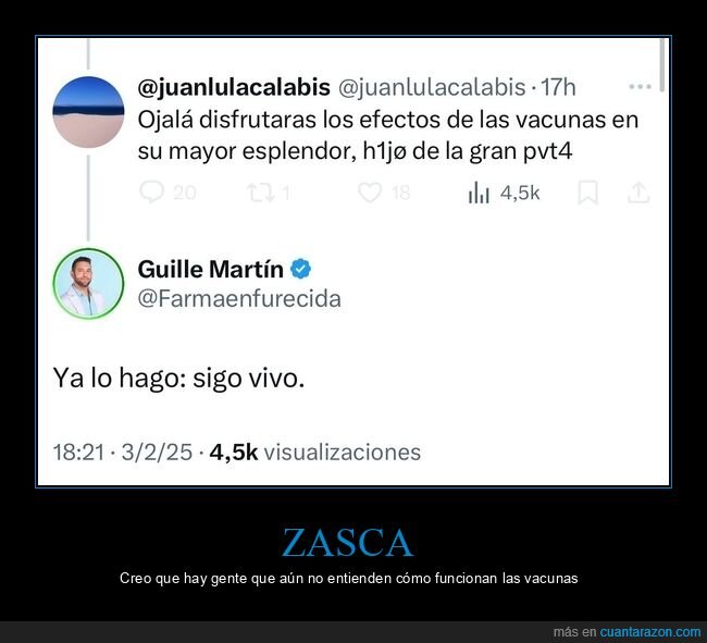 vacunas,tuit,respuesta,zascas,debate