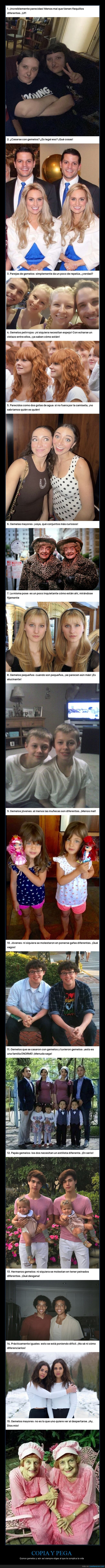 gemelos,parecidos,confusi&oacute;n,clones,familia