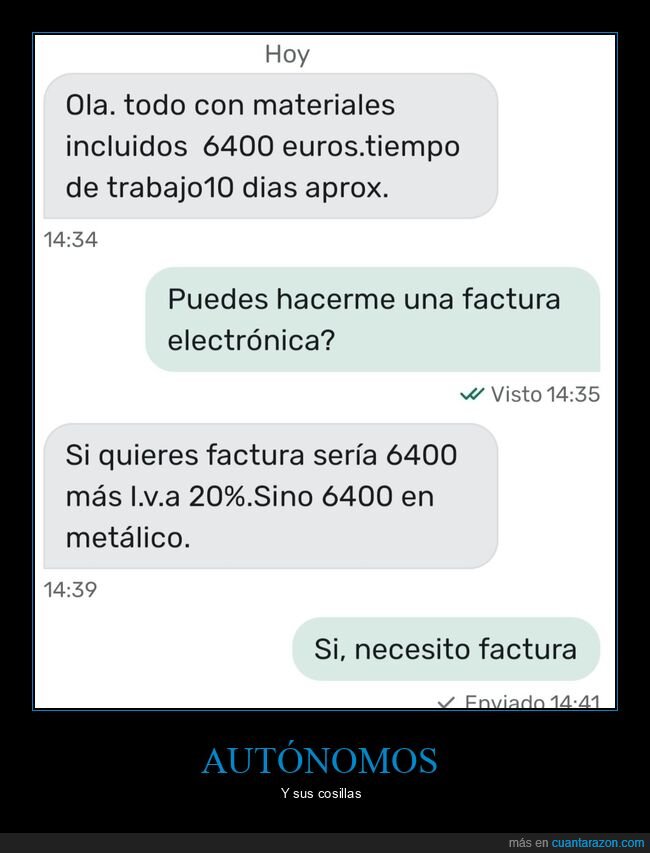 autonomos,factura,iva,metalico,reformas