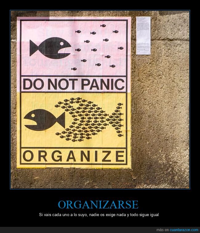 organizaci&oacute;n,protesta,colectivo,peces,cartel