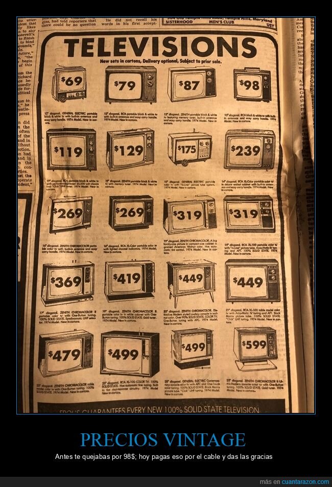 televisi&oacute;n,precios,inflaci&oacute;n,nostalgia,anuncio