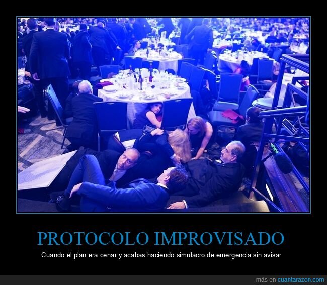 cena,seguridad,protocolo,periodismo,caos