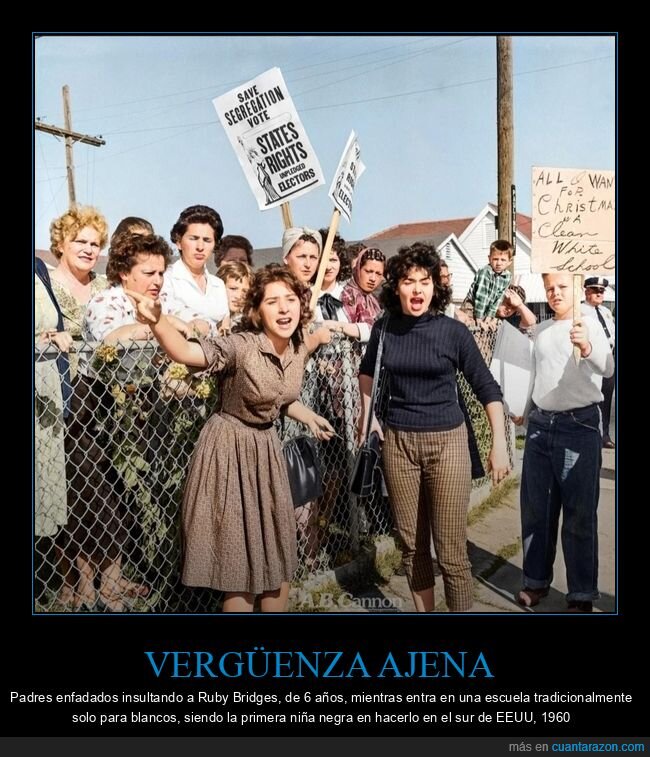 segregaci&oacute;n,racismo,protesta,escuela,historia