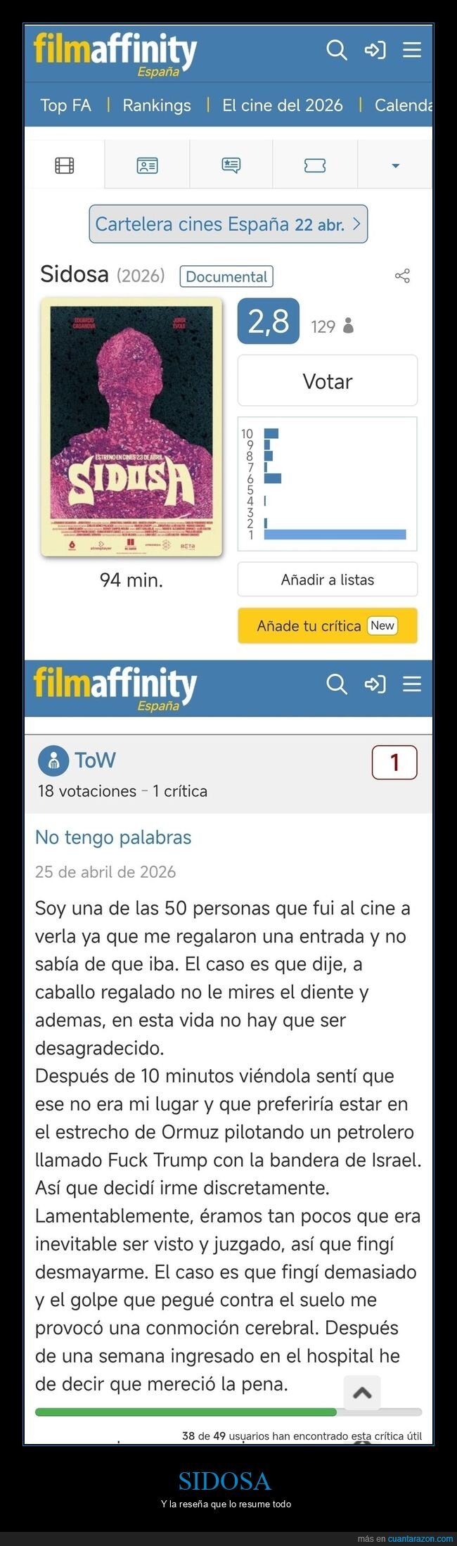 cine,critica,desmayo,entrada,fracaso