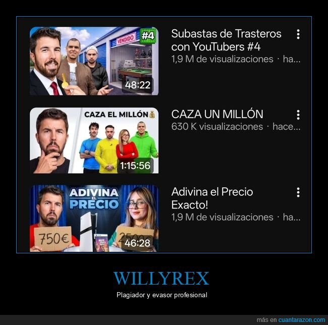 Willyrex,televisi&oacute;n,derechos,Andorra,plagio