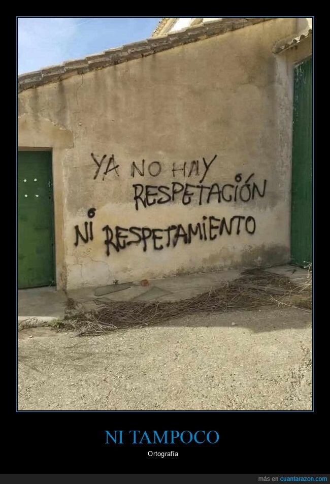 grafiti,ortograf&iacute;a,respeto,pared,absurdo