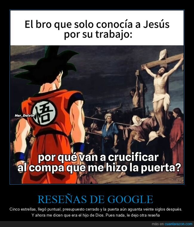 Jesus,crucifixion,Goku,trabajo,confusion