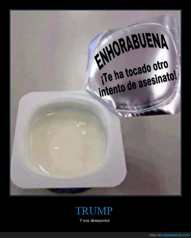 yogur,desayuno,sorpresa,enhorabuena,amenaza
