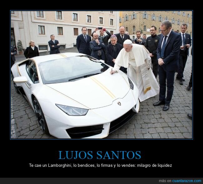 Lamborghini,Papa,subasta,caridad,Vaticano