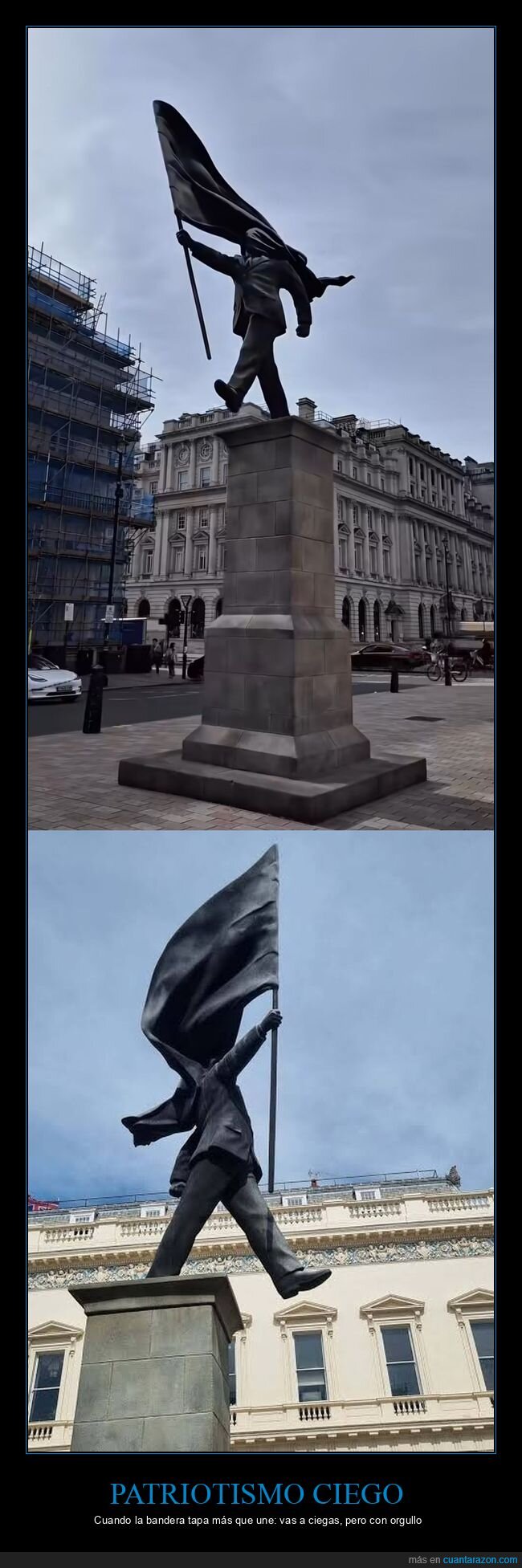 Banksy,bandera,patriotismo,ceguera,s&aacute;tira