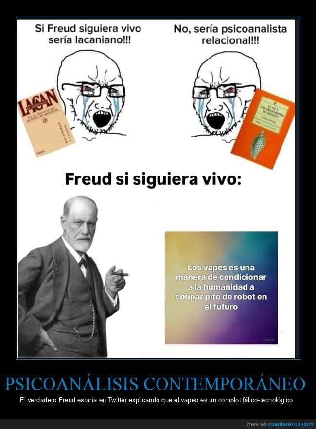 Freud,psicoan&aacute;lisis,debate,vapes,absurdo
