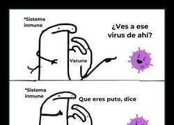 Enlace a La vacuna: “ese de ahí, pero en idioma sistema inmune”