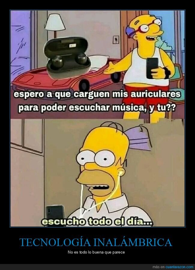 auriculares,bater&iacute;a,m&uacute;sica,espera,Simpson