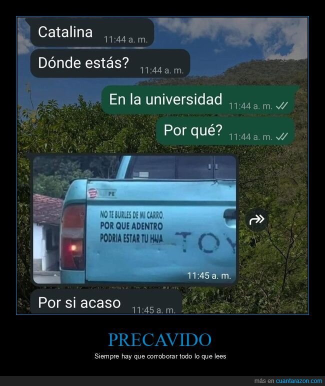 universidad,whatsapp,celos,coche,amenaza