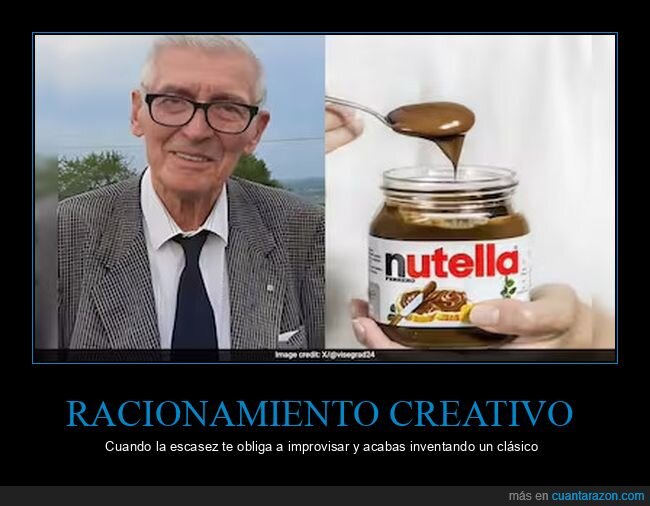 Nutella,guerra,racionamiento,avellanas,inventos