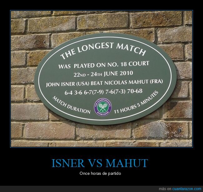 tenis,Wimbledon,marat&oacute;n,partido,r&eacute;cord