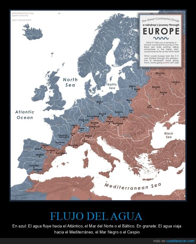Europa,geograf&iacute;a,r&iacute;os,mapa,lluvia