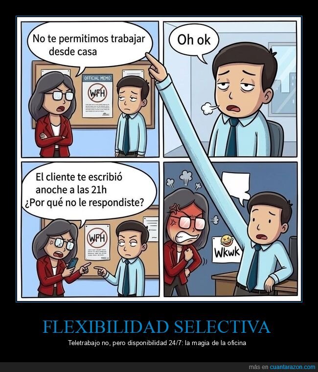 teletrabajo,oficina,jefe,WhatsApp,cliente