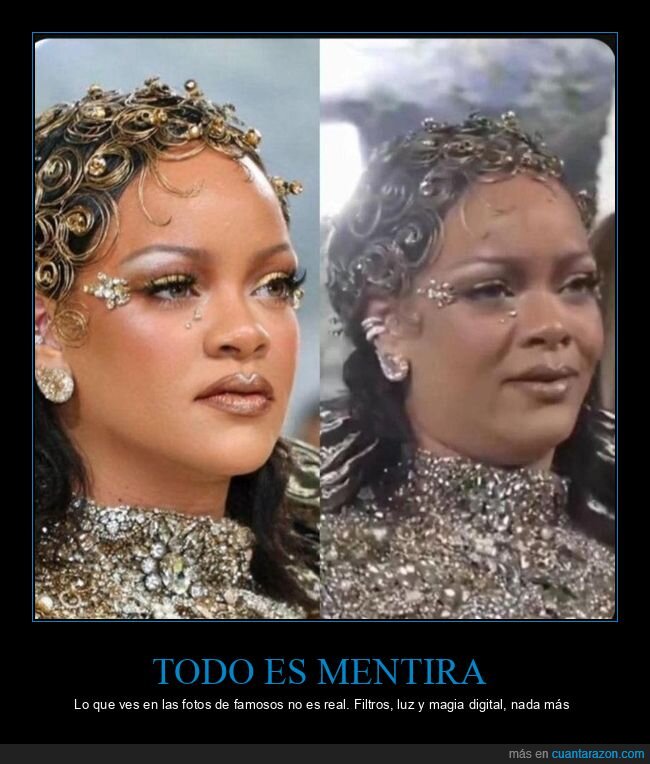filtros,famosos,enga&ntilde;o,apariencia,realidad,rihanna