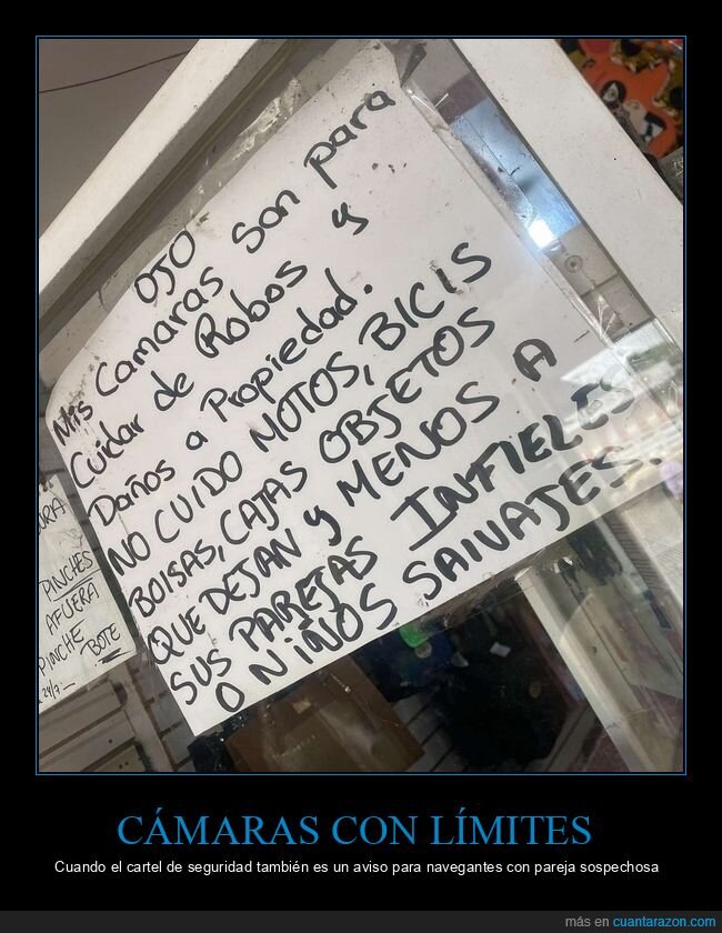 c&aacute;mara,cartel,vigilancia,infidelidad,aviso