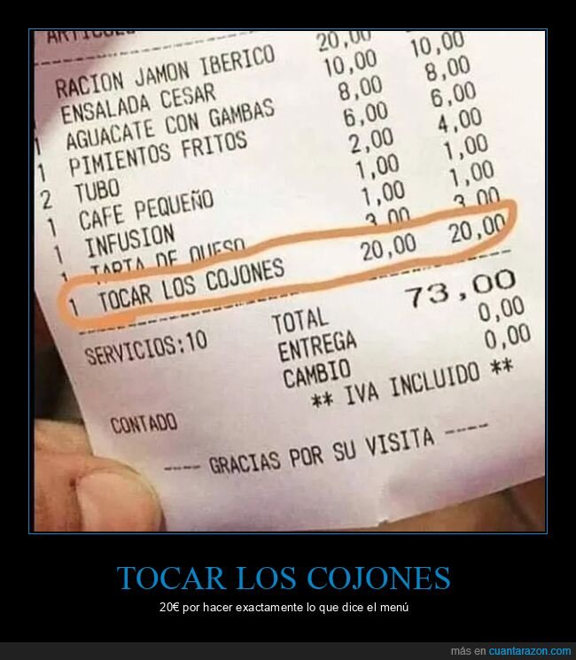 coj^nes,factura,restaurante,pesao,derroche