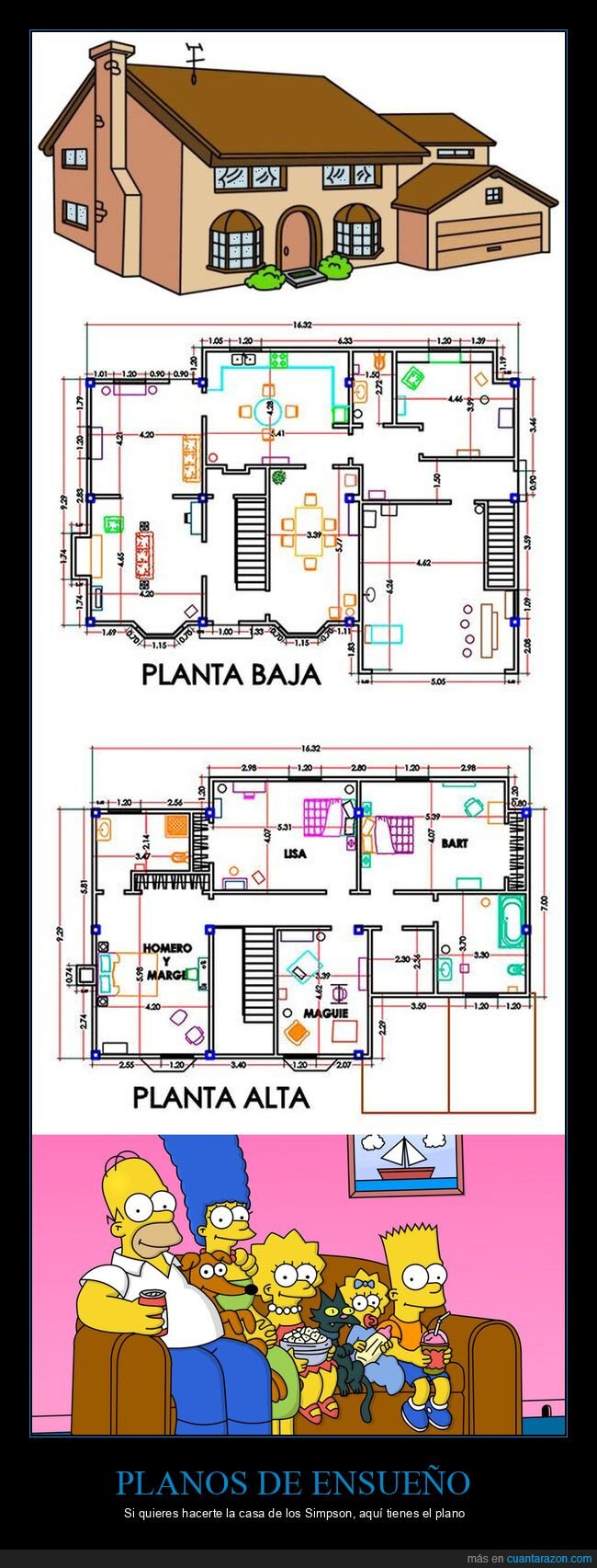 Simpson,planos,casa,arquitectura,caos