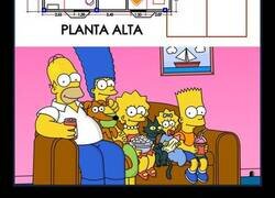 Enlace a Planos de la casa de Los Simpson dibujada por Angelino Quispe