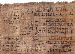 Enlace a Papiro Matemático de Rhind, matemáticas del antiguo Egipto