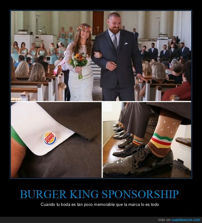 boda,Burger King,patrocinio,Joel Burger,destino