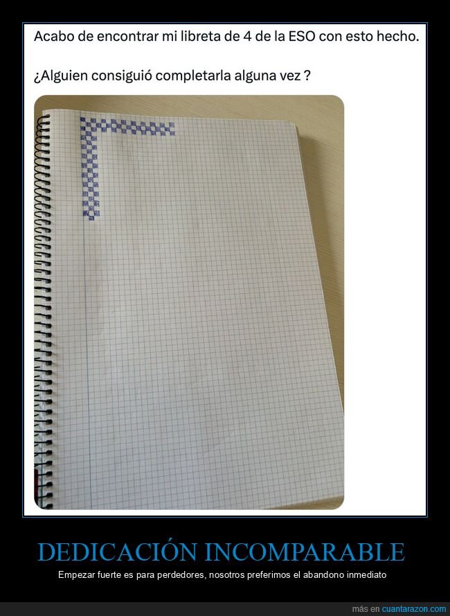 libreta,ESO,abandonado,procrastinaci&oacute;n,fracaso