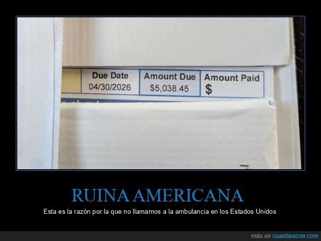 sanidad,deuda,Estados Unidos,facturas,ruina