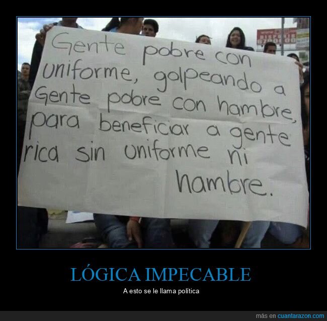 protesta,pobreza,desigualdad,absurdo,cartel