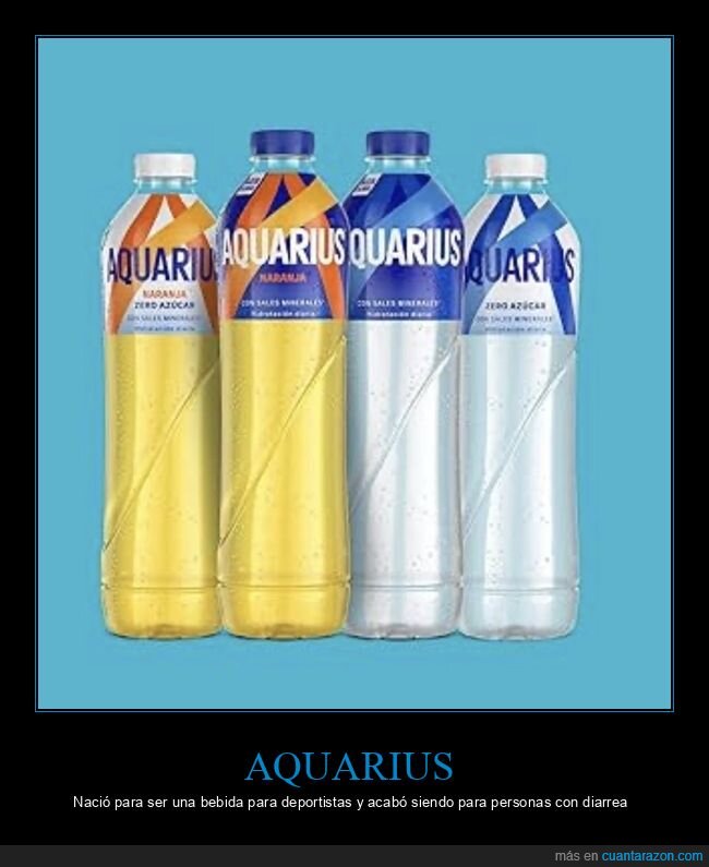 Aquarius,bebida,fracaso,marketing,diarrea